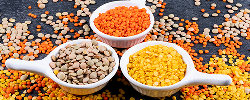 Assorted pulses and lentils