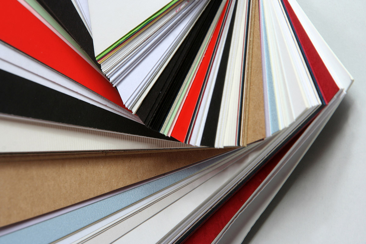Samples of printing and writing paper